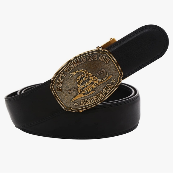 New Don't tread on me snake automatic click belt buckle approx. 3.75" wide. - Picture 2 of 2